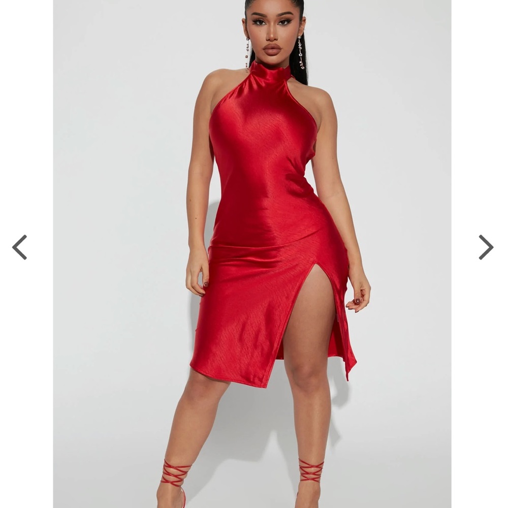 Satin midi dress